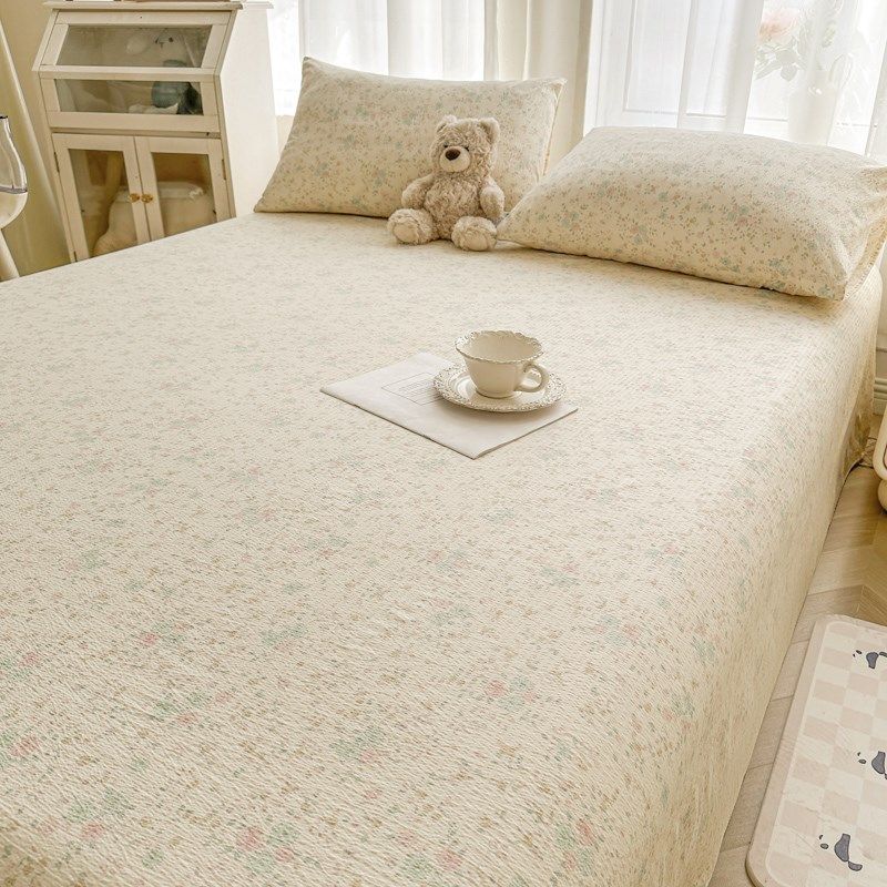 夏季双层纱床单单件2025新款学生宿舍单人a类1.5米被单枕套三件套,床上用品,床单,淘宝优惠券,粉丝福利购,淘宝优惠卷