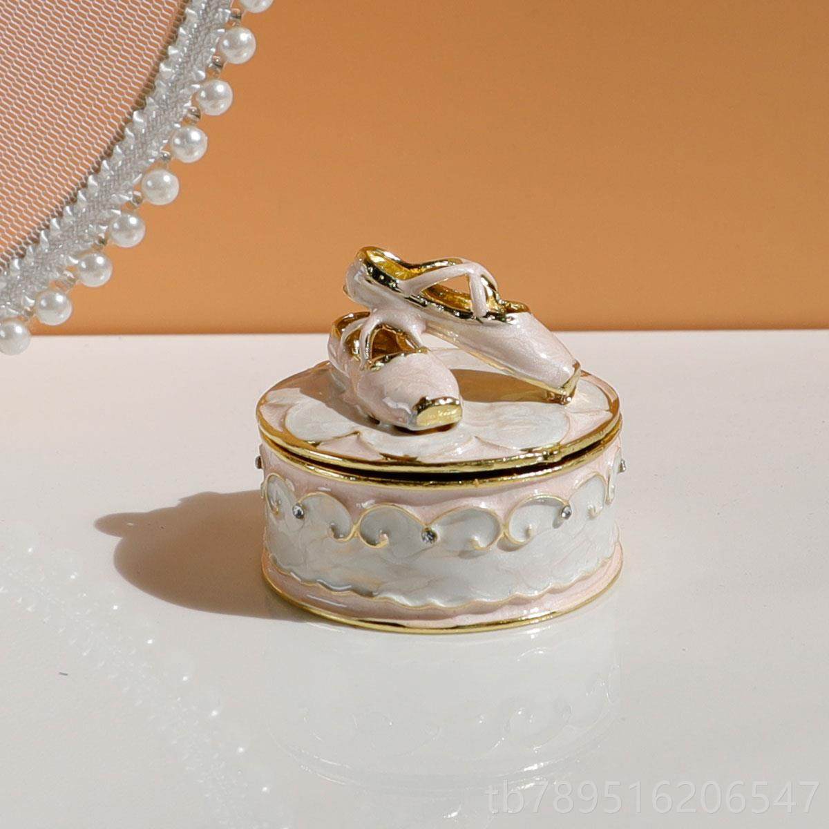 高档白色芭蕾舞圆盒合金礼戒指链首饰盒戒指盒鞋珠宝盒送女朋友项,饰品/流行首饰/时尚饰品新,首饰盒,淘宝优惠券,粉丝福利购,淘宝优惠卷