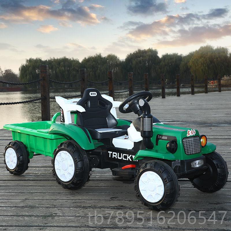 高档童四轮电动拖拉机玩具带岁车2-8宝宝可坐人儿斗可充电玩具车
