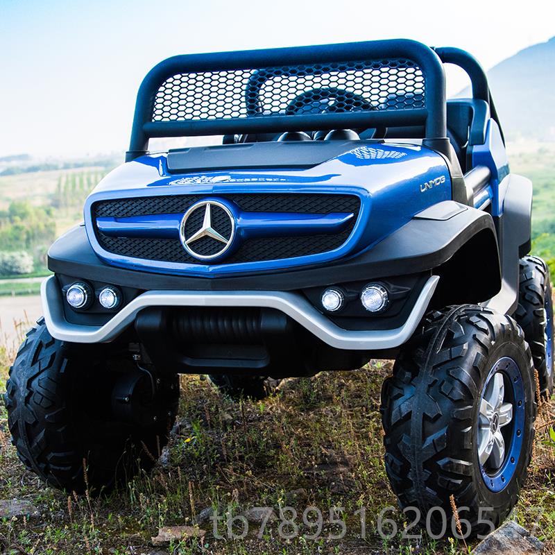 高档双座奔驰超儿童人电动越车四轮遥控车小孩宝宝可坐大大野玩具
