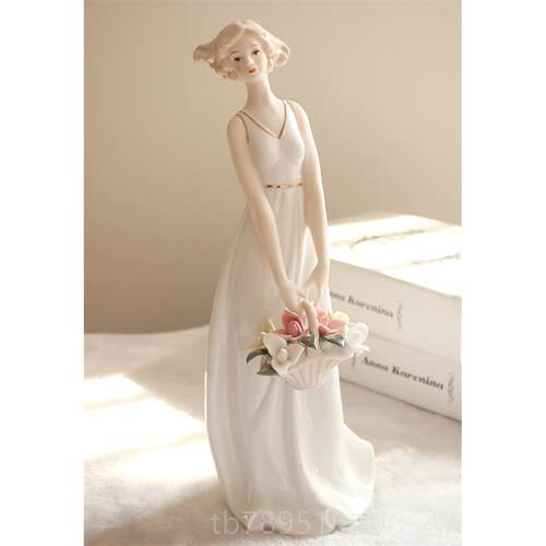 高档主卧陶瓷件饰舍品摆送人礼物摆设橱窗宿女生卧室少女房间装装