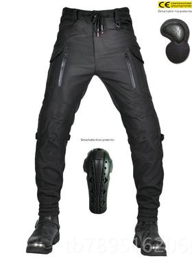高档VOLER 摩托紧车工装骑裤 防O水防风透气行松高腰机车束脚防摔