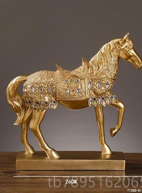 高档招电视柜酒柜摆件轻奢高档客厅家居装财饰办公室到马马成功工