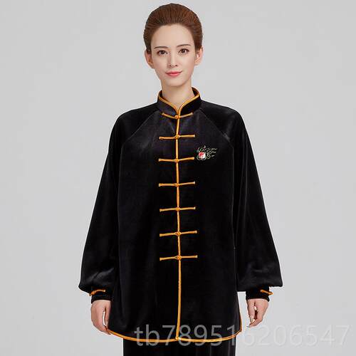 高档古韵中华加厚太极服冬款双面绒太秋极服女冬季端高密加厚加冬