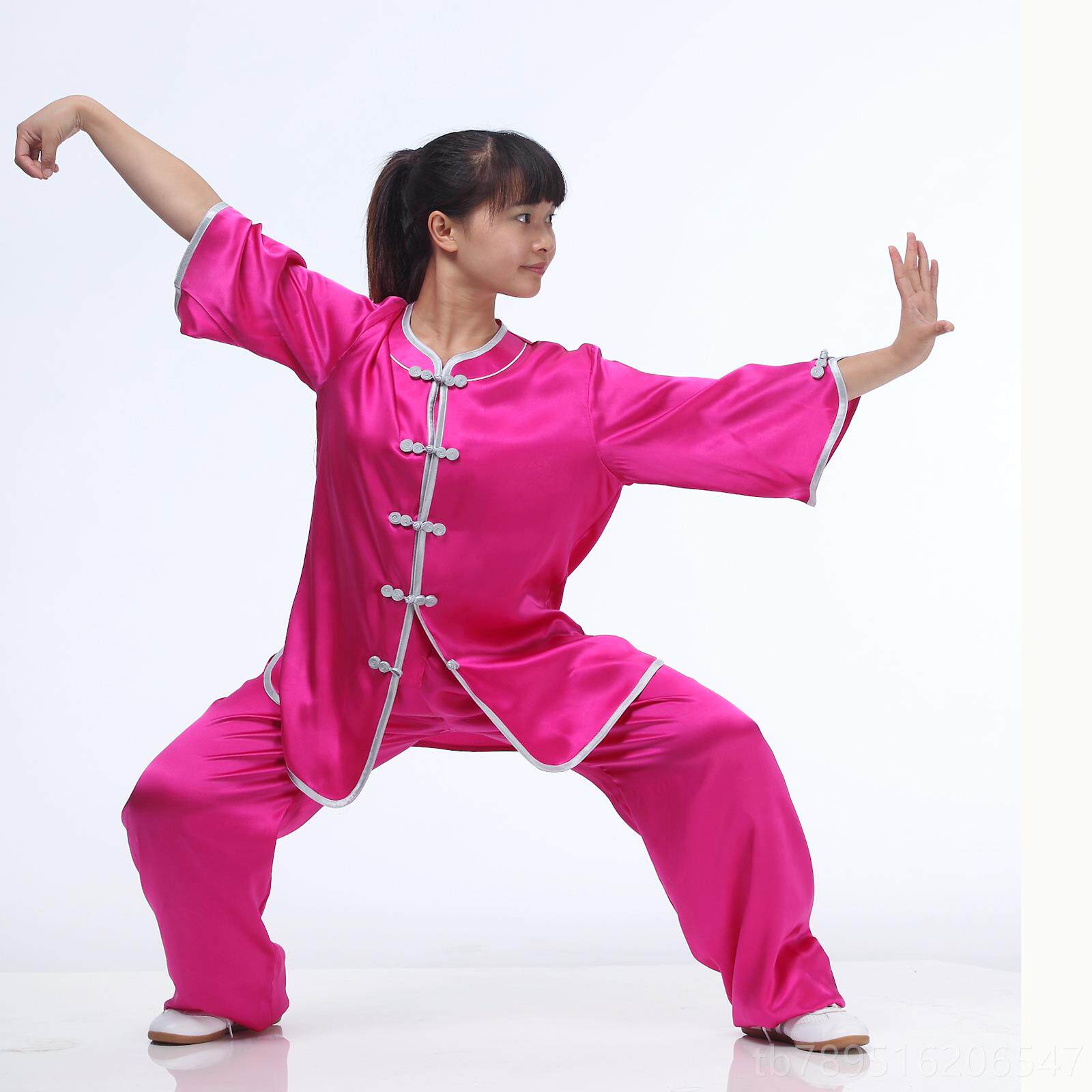 高档龙拳女重磅桑蚕真丝高端太极服飘逸夏款术男老年武练中功太极