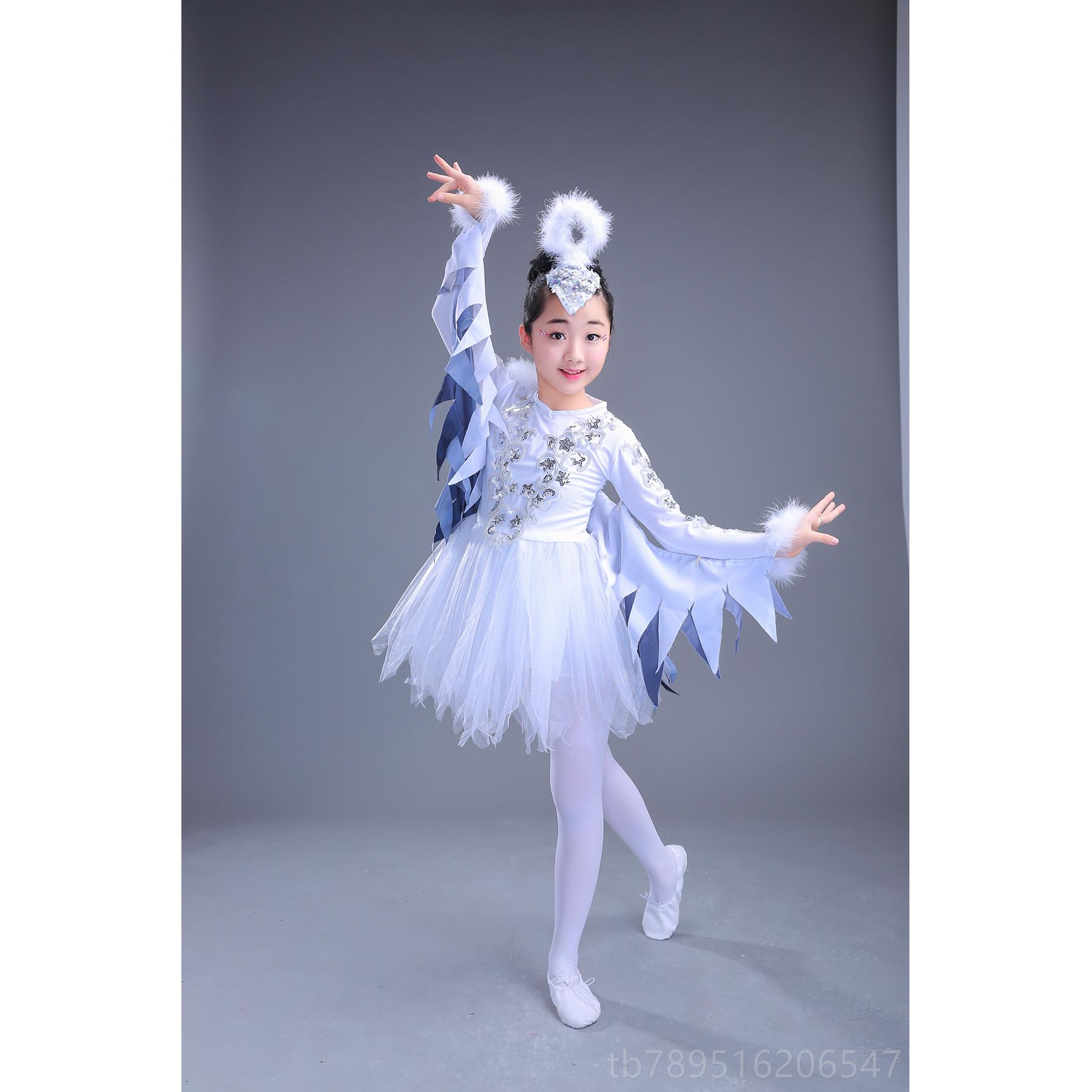 高档元旦儿童动物服小鸟演出服小荷风采表鸟裙鸟鸟蓬舞蹈蓬纱裙女