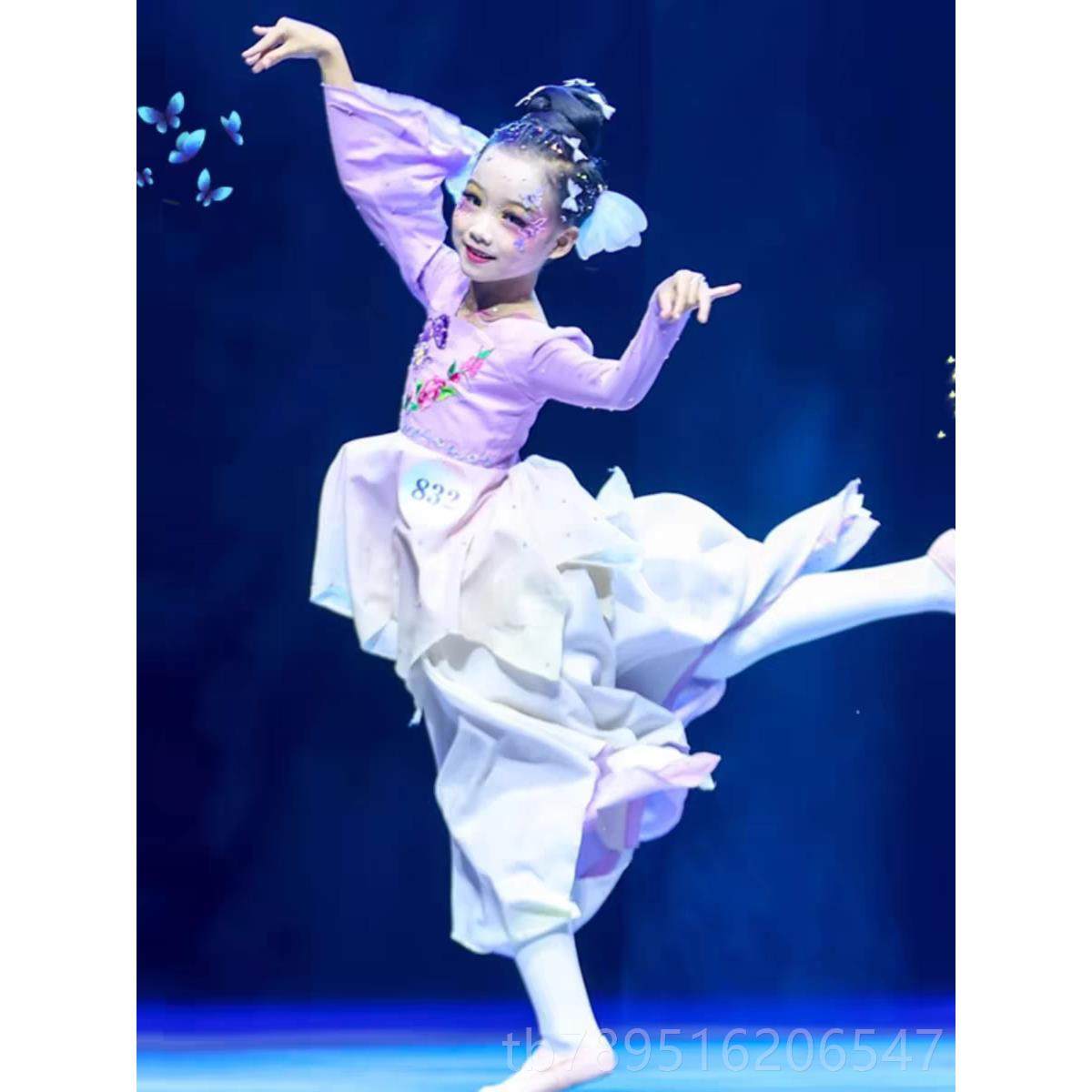 高档蝶儿香儿舞蹈服金刚舞童蹈蝴蝶具王诗意道同款童古典舞飘逸演,童装/婴儿装/亲子装,儿童演出服,淘宝优惠券,粉丝福利购,淘宝优惠卷
