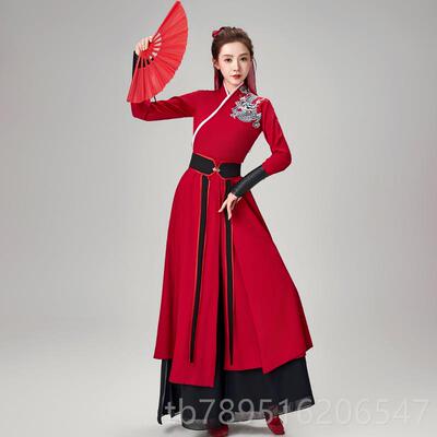 高档雪吟演服古典舞出蹈女国舞艺考龙太极剑练中功服古装侠客风表