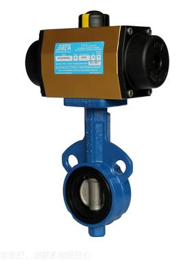 大利S切IRCA不锈钢对夹式气蝶阀 D671软密封AP1 断意阀气动对夹蝶