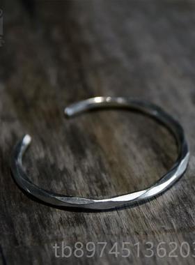 正品非之家手工银心手环 原创手复古简鱼约个性实民族风饰品镯男