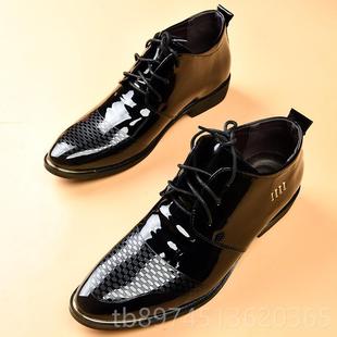 正品士高邦皮鞋高帮皮靴男鞋英伦商务男休闲尖头发型男师鞋子韩短