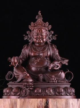 正品黄财金神佛摆件古紫法24像K鎏金黄财神铜家居摆放可定纯纯银