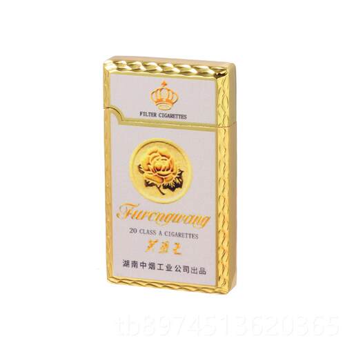 正品网红定中华朗声火士机充气个性创意制防风直冲蓝焰打火机男送
