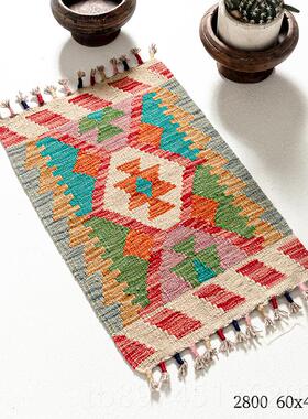 正品巴基斯坦进口K地ilim土耳现其民族复古几何北欧代客厅毯风地