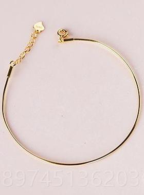 正品S95镯纯银螺丝手空托穿女diy串珠螺旋手链可串珠子珍珠圆珠2