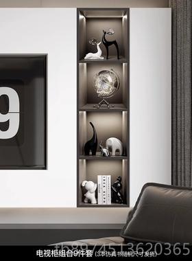 正品贝汉美电视柜高酒档套柜装摆件感客厅展示柜轻奢高级家居软装