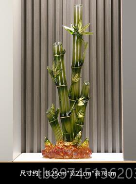 正品流财水假山摆件进门入户件玄关办公室生景观大送落地开业乔迁