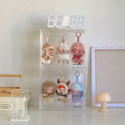 光织园挂件展示盒透明盲盒收纳展示架毛绒公仔玩偶娃娃手办展示柜