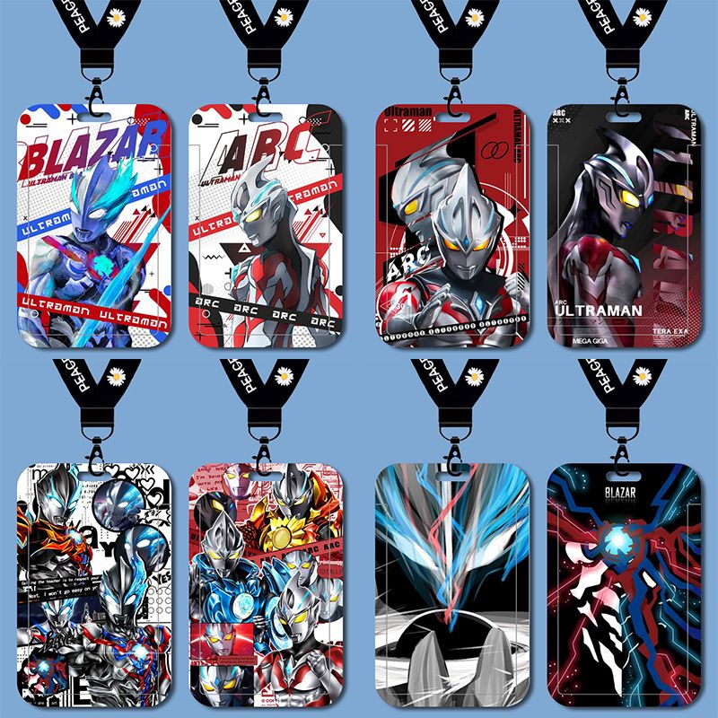 【防滑设计】布莱泽亚刻奥特曼学生卡套水卡饭卡校牌滑盖式保护套校园水卡带挂绳钥匙扣保护套厂牌套校牌定制