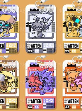 节奏盒子sprunki游戏学生滑盖卡套饭卡公交卡身份证件保护套定制