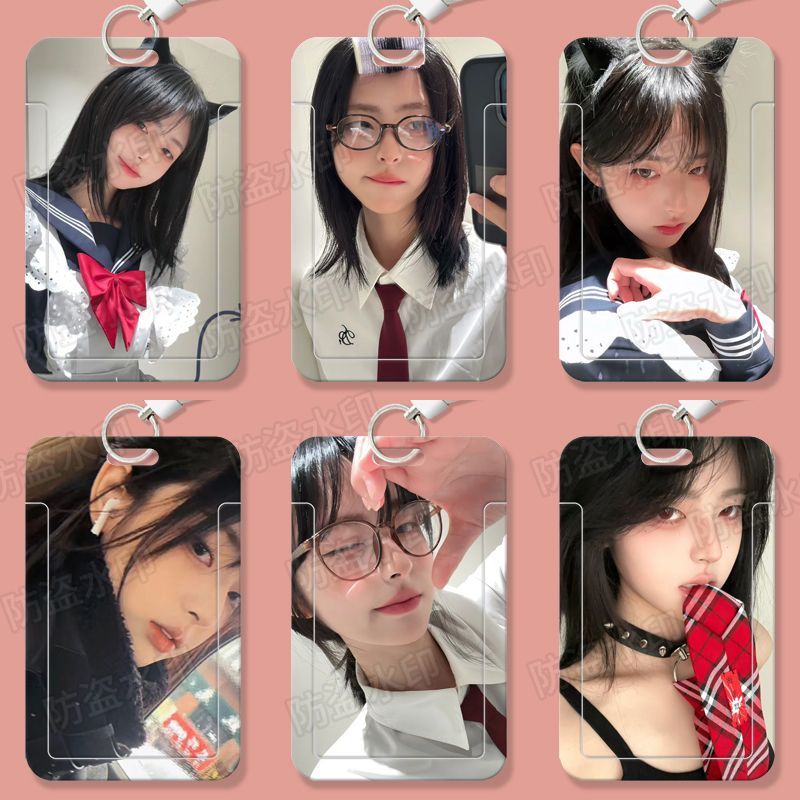 谢楚灵网红美女学生滑盖卡套饭卡公交卡身份证件保护套门禁校园卡定制