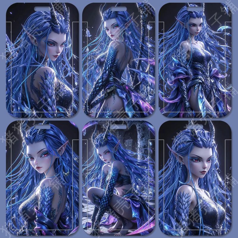 哪吒敖闰卡套校园学生饭卡门禁公交工作身份证件厂牌水保护套水卡带挂绳钥匙扣保护套厂牌套校牌定制