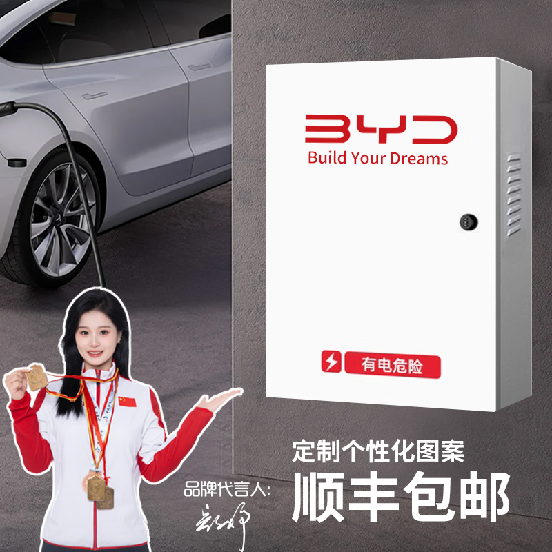 适用于 于比亚迪充电桩保护箱家用立柱新能源汽车一体户外壁挂防