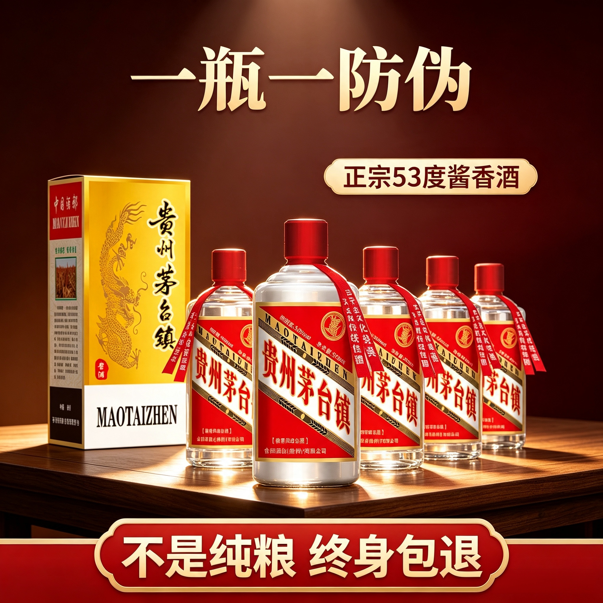 贵州酱香型白酒53度纯粮大曲坤沙原浆老酒接待特价珍藏1箱6瓶包邮