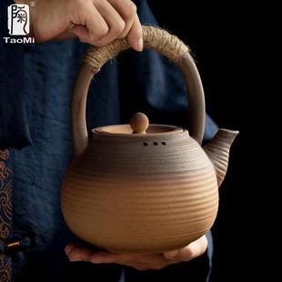 原矿粗陶大容量烧水壶陶瓷泡茶茶炉煮茶器 陶迷家用养生煮茶壶套装