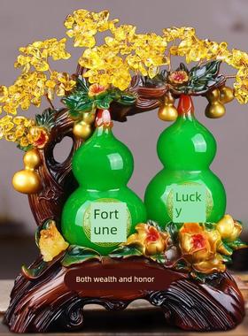 发财树葫芦摆件客厅装饰品