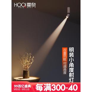 聚光射灯3w3度8度15度小光束角家用吸顶式 明装 可调角度茶室氛围灯