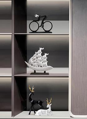 现代轻奢老板领导办公室装饰品摆件工艺品套装组合高端大气上档次