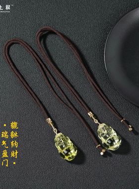 云上叙黄水晶貔貅吊坠多样性发一件-35x19x15mm-V94353-E（商城）