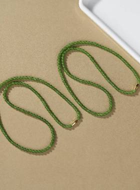 云上叙15 DS21756-和田玉DIY项链-多样性发一件-约4mm（甄选）