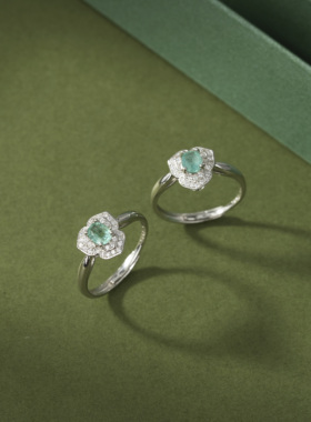 云上叙12 DS41491 祖母绿戒指-多样发其一-5*4mm（甄选）