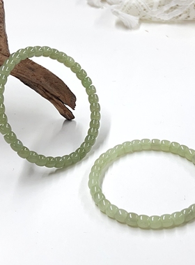 云上叙4 DS48889 -和田玉单圈手串-多样性发一件-5.5mm（甄选）