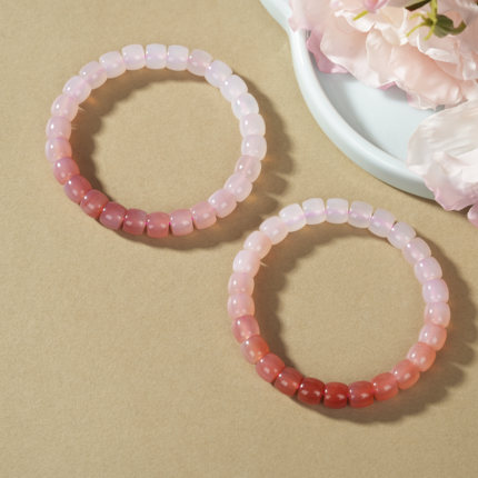 云上叙14 DS95237 糖果玛瑙单圈手串-多样性发一件-6x7mm（甄选）