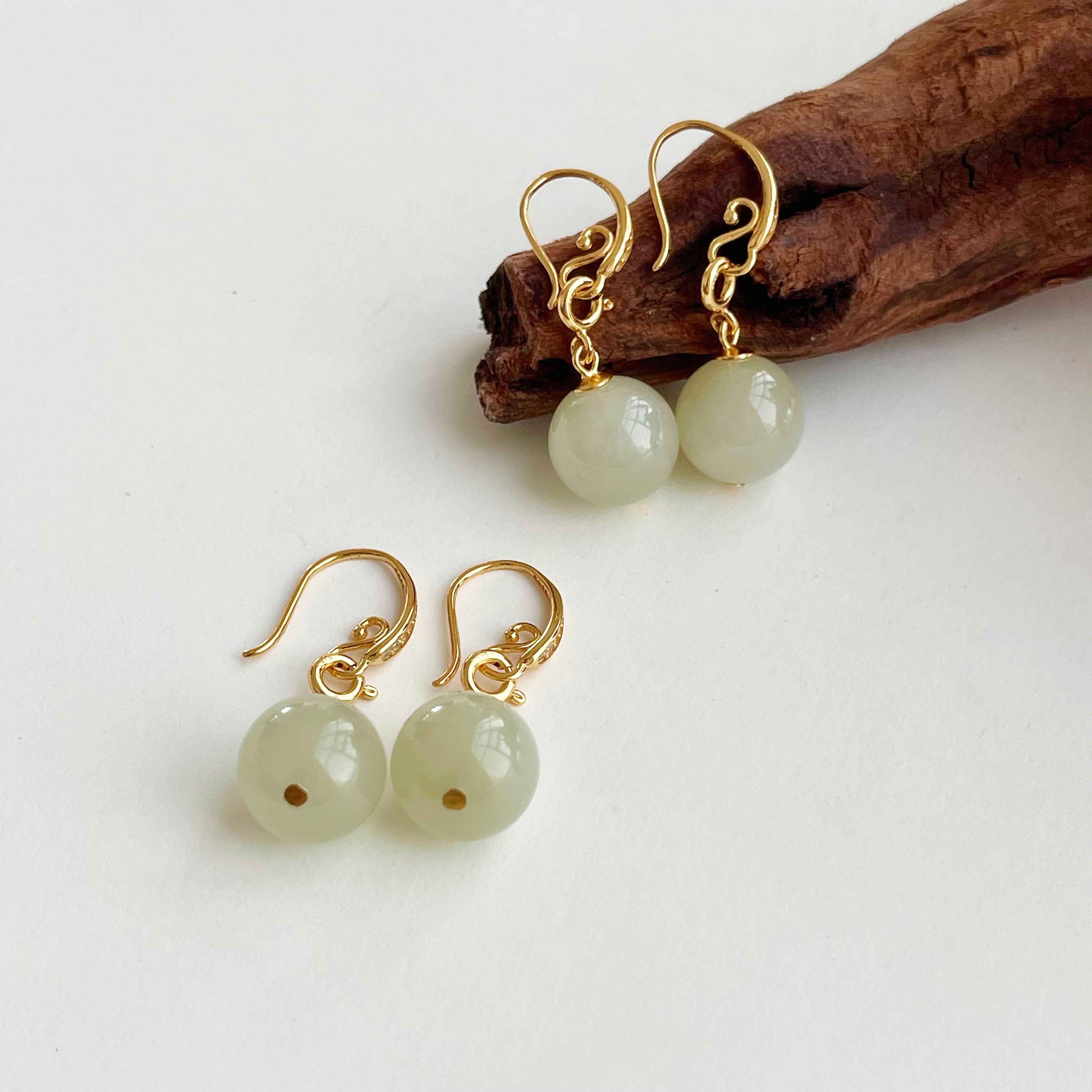 云上叙30 DS07172 和田玉耳钩-多样性发一件-11.5mm（甄选）,珠宝/钻石/翡翠,耳饰,淘宝优惠券,粉丝福利购,淘宝优惠卷