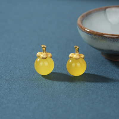 云上叙22 DS91182 琥珀蜜蜡吊坠-多样性发其一-12mm（甄选）