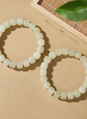 云上叙28 DS99315 -和田玉手串-多样性发其一-9.5*8mm （甄选）