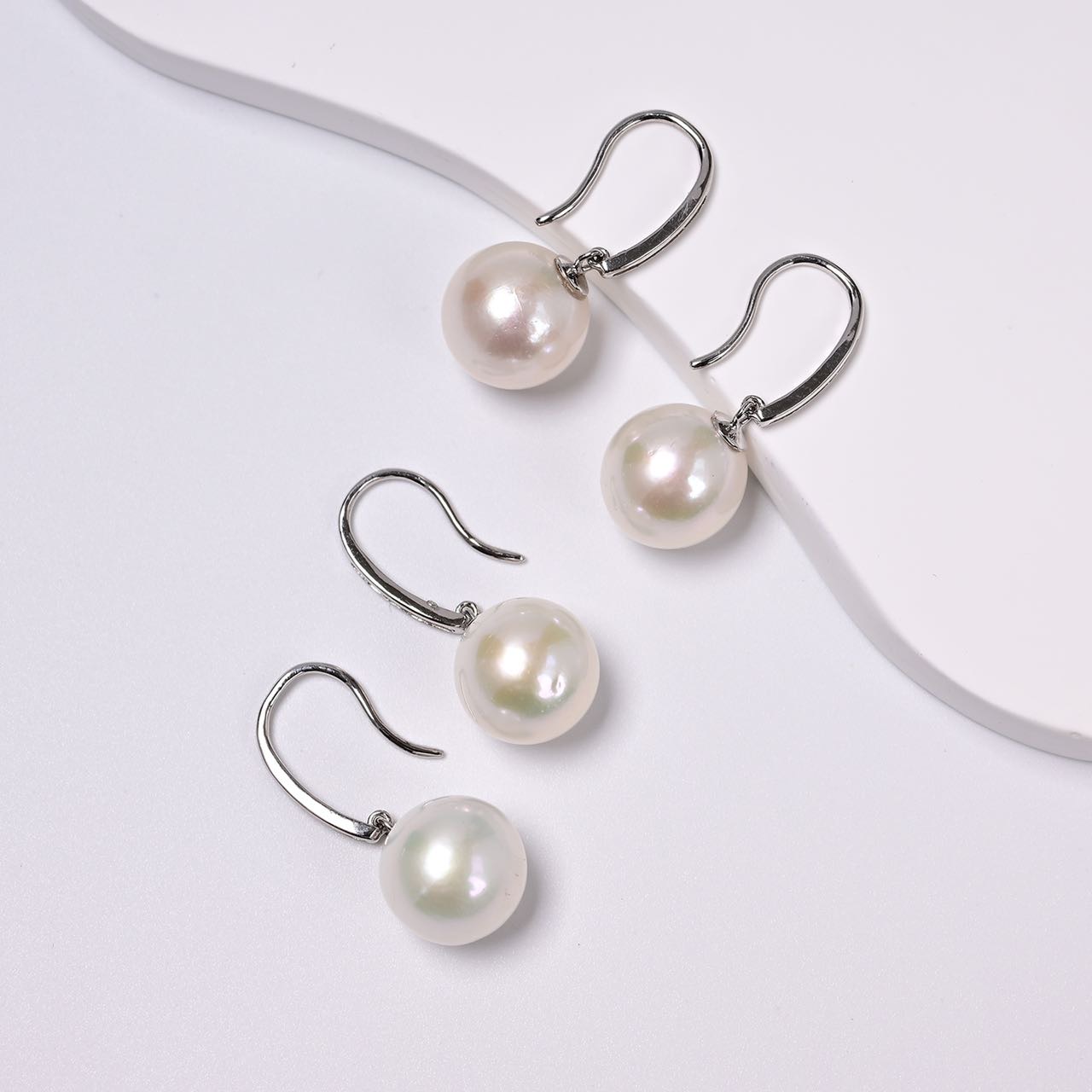 【云上叙】S925银珍珠耳环-多样性发其一-11mm-V91956-E（商城）