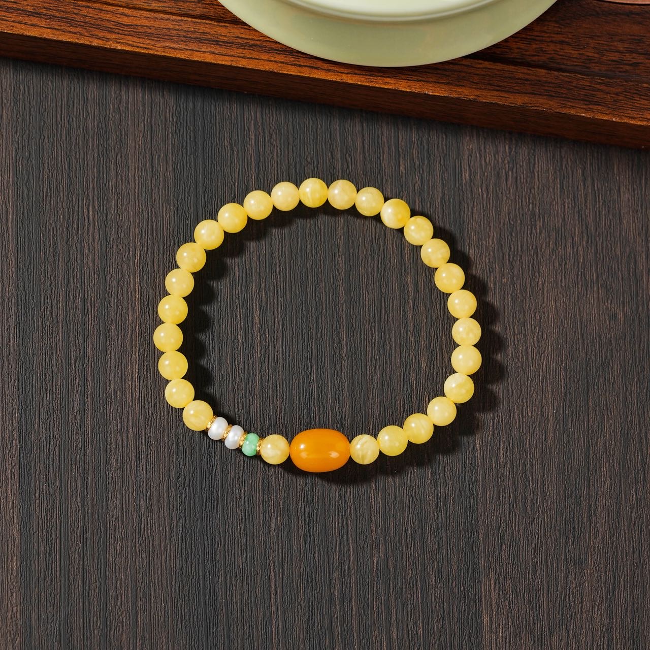 【云上叙】蜜蜡单圈手串-多样性发其一-6mm-V86422-E（商城）