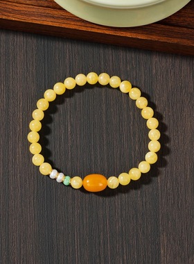 【云上叙】蜜蜡单圈手串-多样性发其一-6mm-V86422-E（商城）