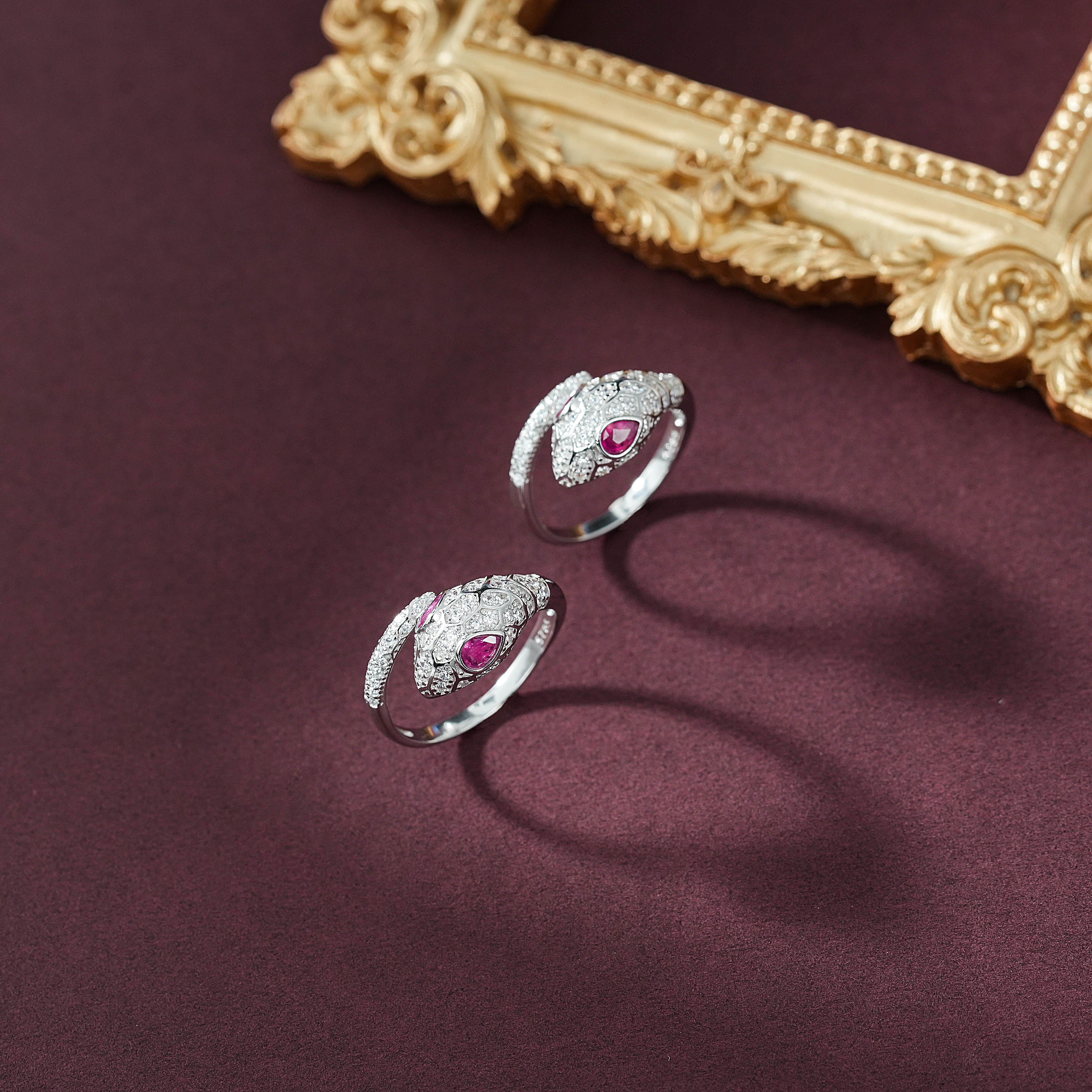 云上叙13  DS46121 红宝石戒指-多样性发其一-3x4mm（甄选）