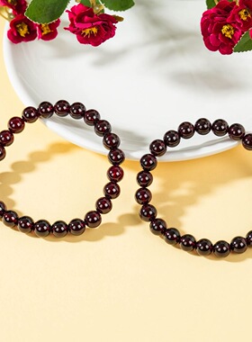 云上叙12 DS25466 酒红石榴石单圈手串-多样性发一件8mm（甄选）