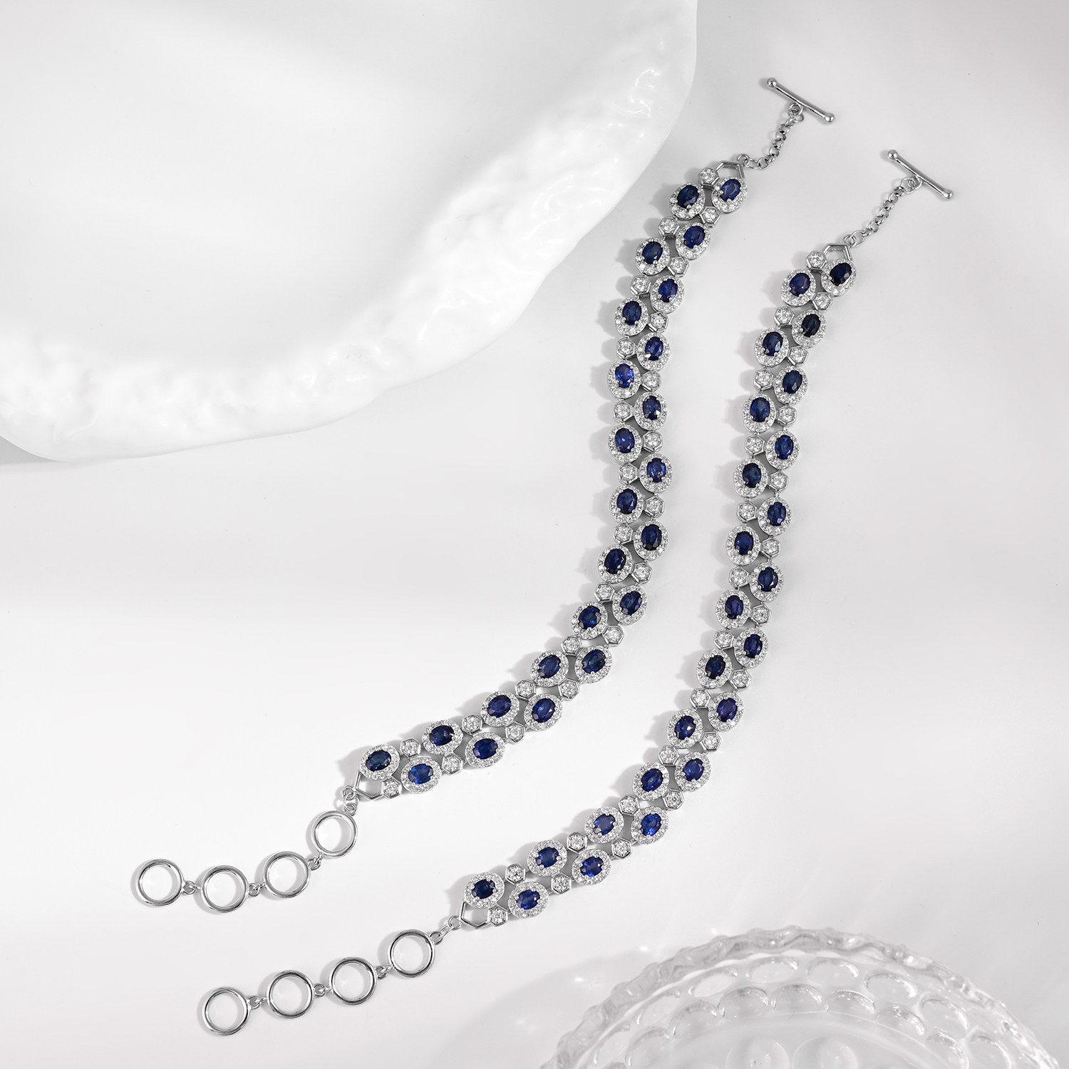 云上叙30 DS10066 蓝宝石手链-多样性发一件-3*2mm（甄选）