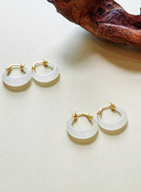 云上叙30 DS44143 和田玉耳坠-多样性发一件-15x5mm（甄选）