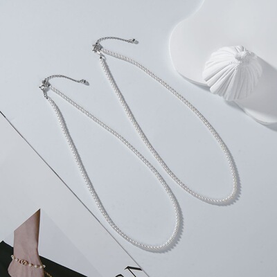 云上叙S925银淡水珍珠项链-多样性发一件-3mm-V61416-E（商城）