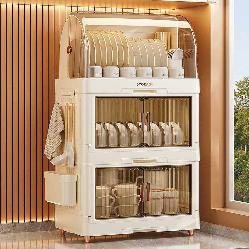 厨房碗架碗筷收纳盒家用带盖放餐具装碗箱碟盘沥水置物架塑料碗柜,厨房/烹饪用具,碗架,淘宝优惠券,粉丝福利购,淘宝优惠卷