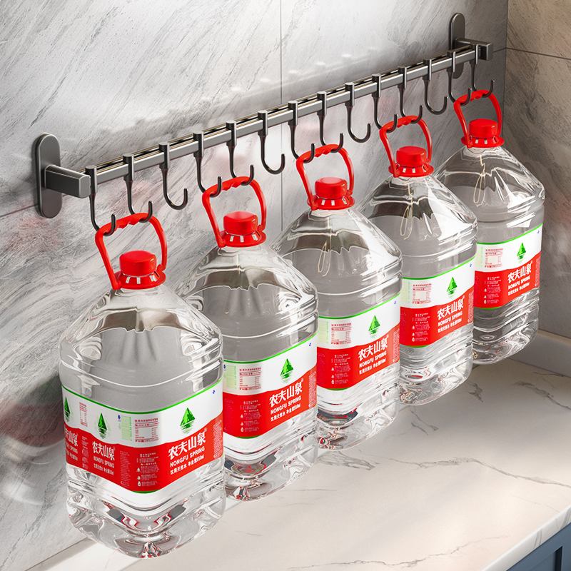 厨房挂钩免打孔不锈钢挂杆置物架锅铲勺子铲子挂架刀架壁挂式收纳